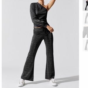 Beach Riot Lounge Pant & Sweater set sparkle black